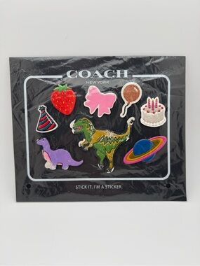 Coach Rexy 10th Birthday Leather Sticker Set CEG54 NWT
